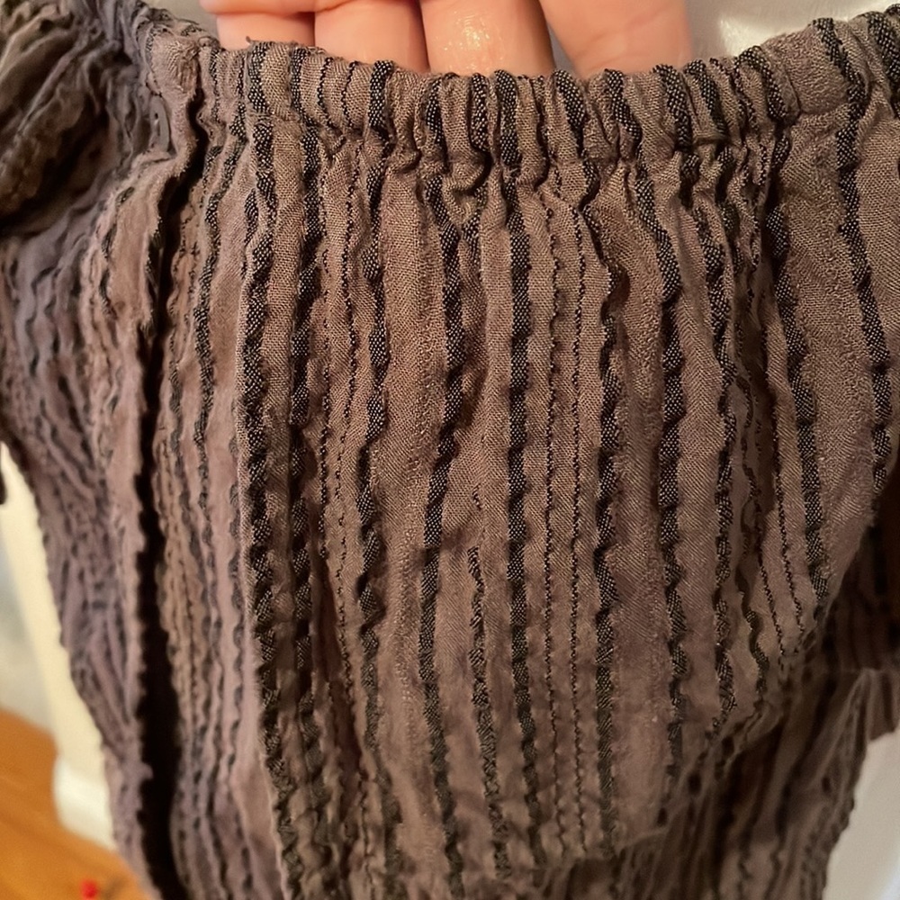 WOMENS O’Neill off the shoulder top BROWN SIZE L Large​​​​​​​​​ - Picture 5 of 11